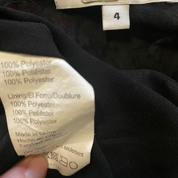 JASON WU Collection Floral Multicolor Lined Women’s Blouse w Attached Neck Tie - Picture 11 of 11